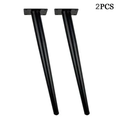 Image de Pieds de Meuble Métal 72 cm - Noir Incliné