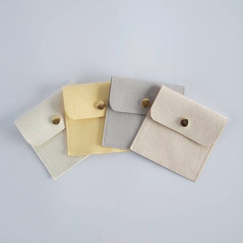 Afbeelding van Luxe Mini Sieradentassen - 5-Pack met Drukknopsluiting
