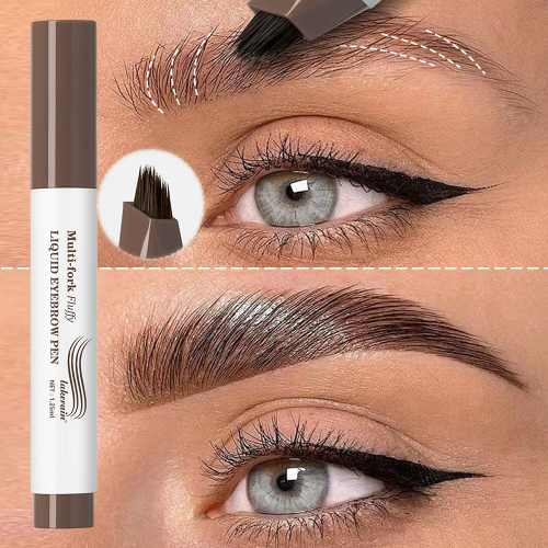 Afbeelding van Langdurige 4D Wenkbrauw Pen Multi Vorken Vloeibare Pen Tip Fijne Schets Vloeibare Tattoo Brow Waterdichte Nauwkeurige Make-up
