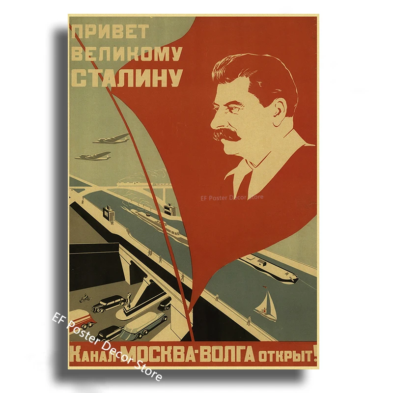 Image de Affiche Vintage Staline URSS - Décoration Murale Rétro