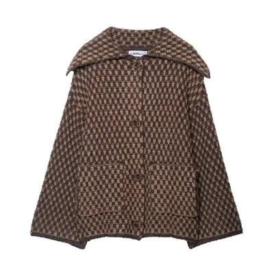Image de Cardigan Tricoté Marron Élégant - Style Coréen Automne 2025