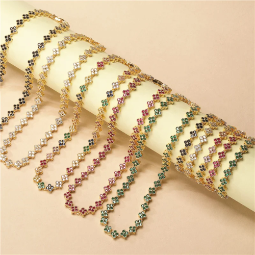 Afbeelding van Elegant 18K Vergulde Bloem Sieraden Set – Perfect Kerstcadeau voor Vrouwen