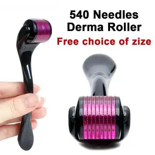 Image de Derma Roller 540 Titane - Stimule la Croissance des Cheveux & Barbe