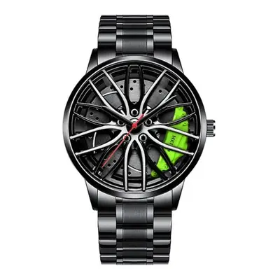Image de Montre Homme Sport 3D Roue de Voiture - Acier Inoxydable