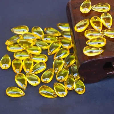 Image de Perles de Verre Tchèques Goutte d'Eau 8x14mm - Mélange de Couleurs