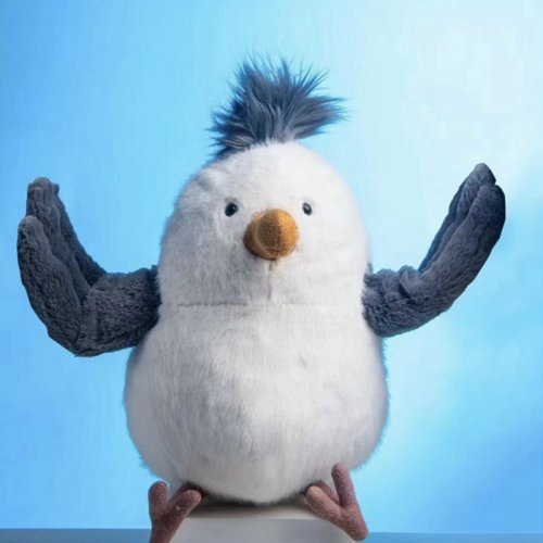Image of Adorable Soft Plush Seagull Toy – Cute and Funny Chipper Bird Stuffed Animal for Kids, Beach Souvenir, Home Decor, Birthday Gift