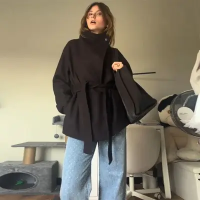 Image de Veste Fausse Fourrure Femme Col Haut - Hiver 2021