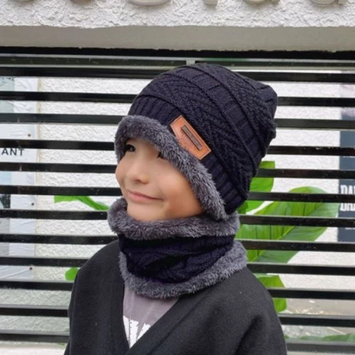 Navy-scarf-Hat