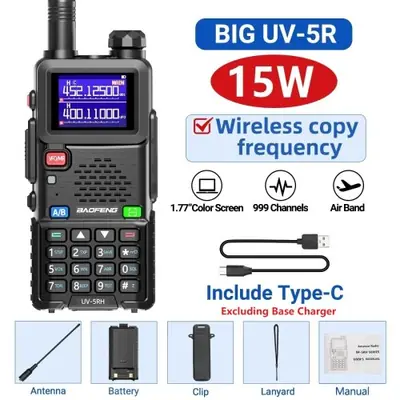 Image de Talkie-Walkie Baofeng UV-5R 10W - Longue Portée & Double Bande