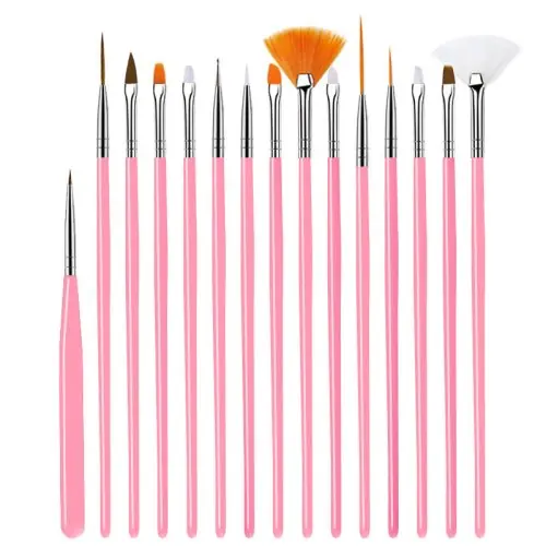 Image de Kit Nail Art Pro 15 Pièces - Outils Manucure & Extension Ongles