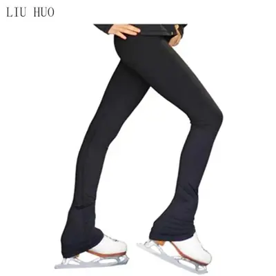 Image de Pantalon de Patinage Artistique Femme - Velours Élasthanne Noir
