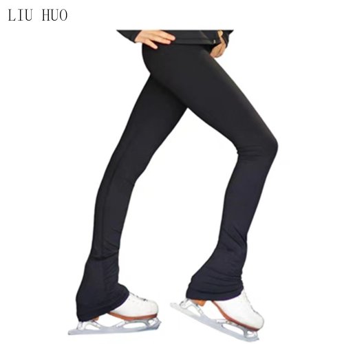 Image de Pantalon de Patinage Artistique Femme - Velours Élasthanne Noir