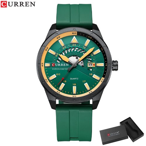 Immagine di CURREN Orologio da uomo alla moda Top Brand di lusso Orologio sportivo da uomo impermeabile Orologio da polso militare con data automatica in silicone