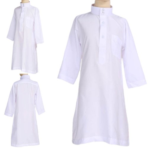 Bild von Eleganter Kinder-Kaftan für Ramadan und Eid – Weißer Thobe für Jungen