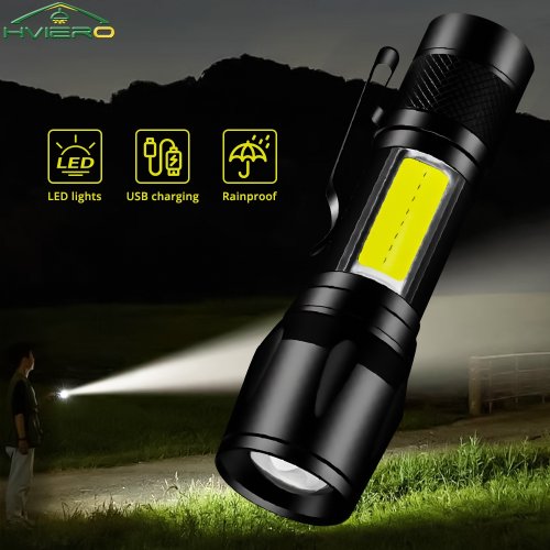 Immagine di Torcia LED Ultra Luminosa 3W - Impermeabile e Ricaricabile