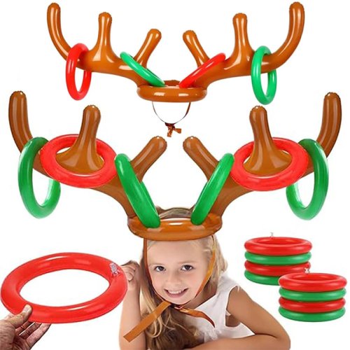 Image de Chapeau Gonflable Renne - Jeu de Lancer Amusant