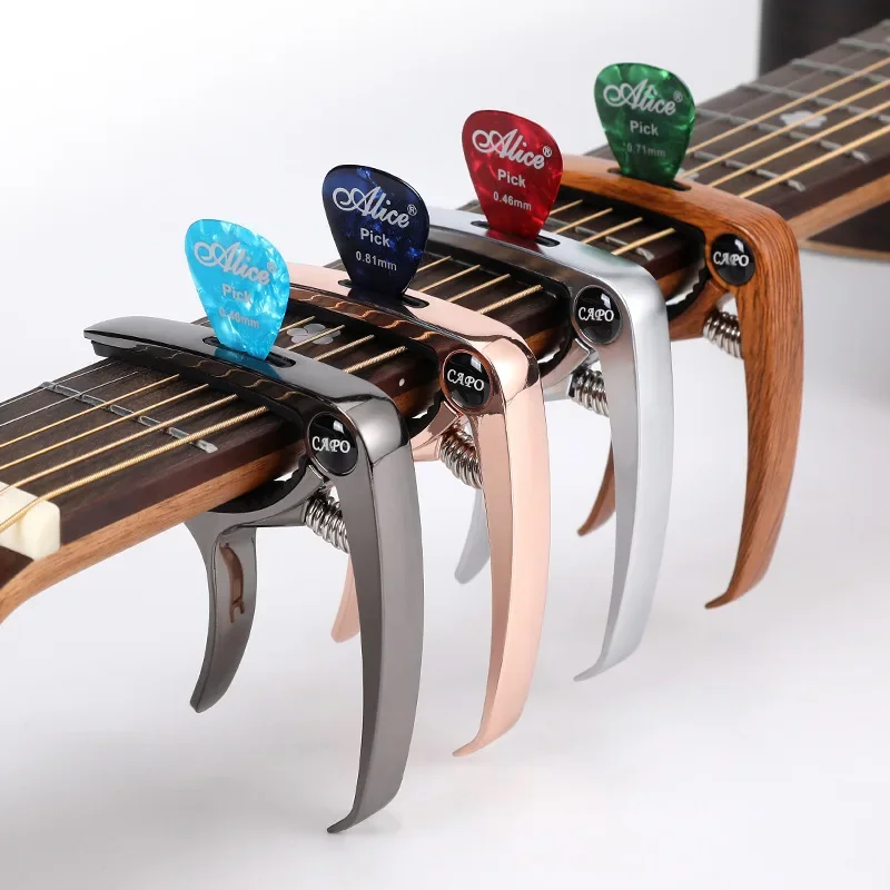 Imagen de Capó de Guitarra de Metal con Ajuste Preciso para Guitarras Eléctricas, Acústicas, Bajo y Ukelele - Incluye Soporte para Púas