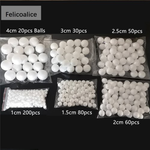 Immagine di Palline di Polistirolo da 1 a 5 cm – Ideali per Artigianato e Decorazioni