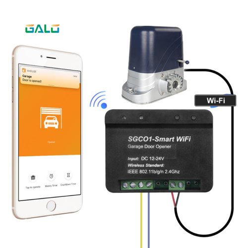 Imagen de Abrepuertas de Garaje Inteligente con WiFi – Control Remoto para Puertas Correderas y Oscilantes