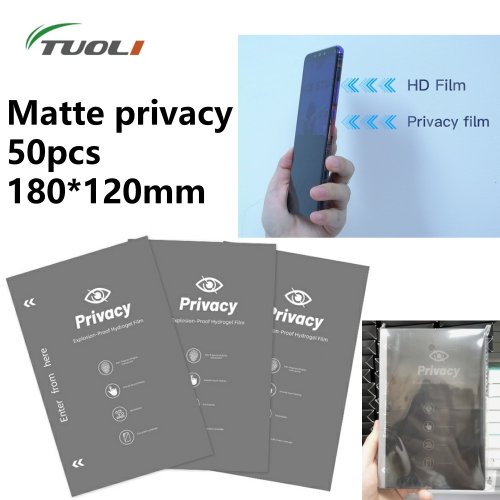 Afbeelding van Privacy Screen Protector voor iPhone – 50 stuks Matte Hydrogel Film