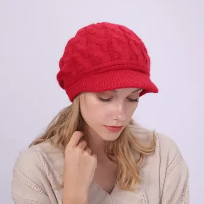 Image de Chapeau Tricoté Torsadé Hiver - Chaud & Élégant