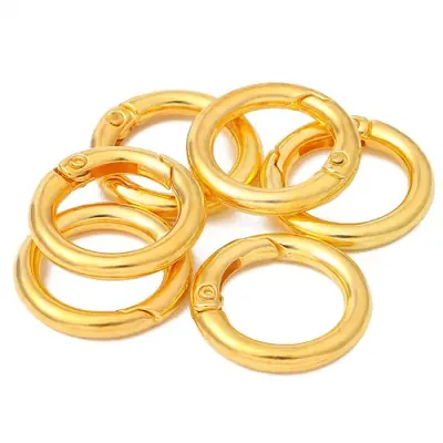 Image de Mousquetons Ronds en Métal - Lot de 5 pour Bijoux & DIY