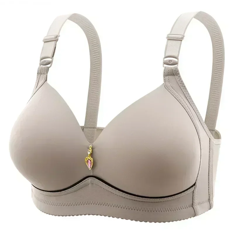 Immagine di Reggiseno Sportivo Bralette Sexy con Push-Up Traspirante e Coppa Sottile – Intimo Donna Senza Anelli in Acciaio, Modello Lucido per Grandi Dimensioni