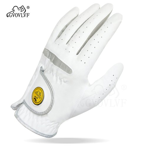 Afbeelding van Heren Golfhandschoen van Microzachte Stof met Ademende Eigenschappen en Vervangbare Magnetische Marker voor Optimale Comfort en Precisie