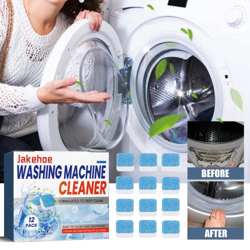 Afbeelding van Natuurlijke Wasmachine Reinigingstabletten - Diepe Ontvetting, Geurverwijdering & Sterilisatie zonder Resten