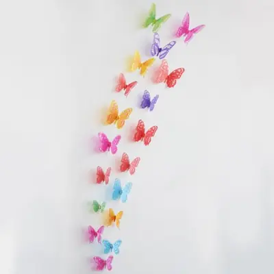 Image de Autocollants muraux papillons 3D cristal - Déco chambre & jardin
