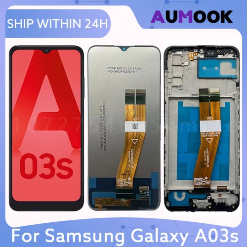 Image of High-Quality LCD Display and Touch Screen Digitizer Assembly Replacement for Samsung Galaxy A03s (A037F, A037M, A037G, A037W) - 6.5-inch Full HD Panel with Precise Touch Response