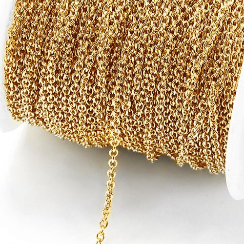 Image de Chaîne O Acier Inoxydable - 10m & 2m - Pour Bijoux DIY