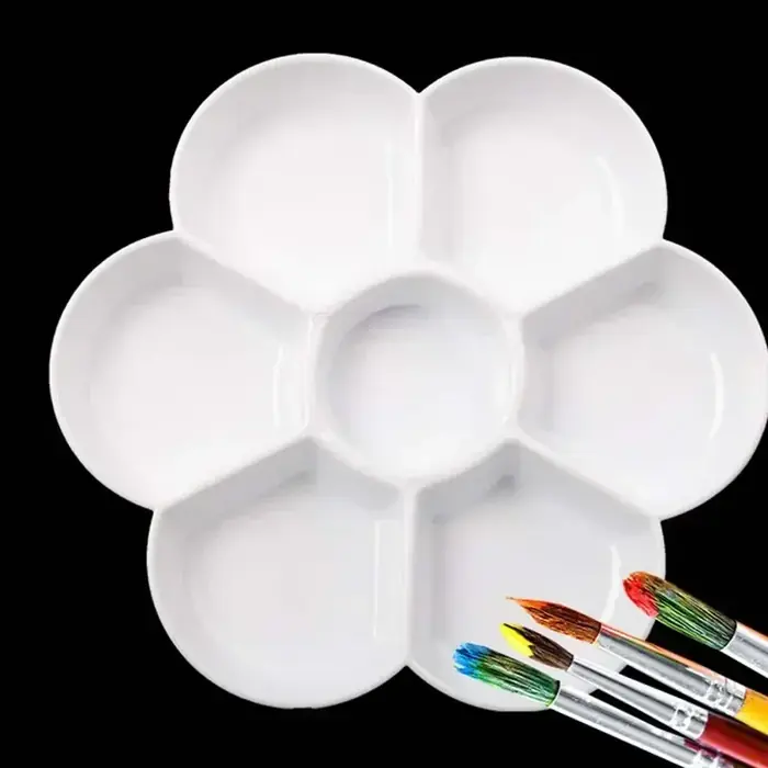 Image de Palette de Peinture Enfant - Forme Fleur de Prunier