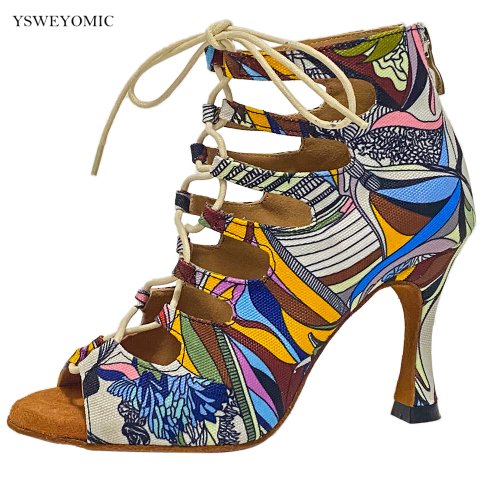 Imagen de Botas de Baile Coloridas para Mujer - Estilo Salsa Latina