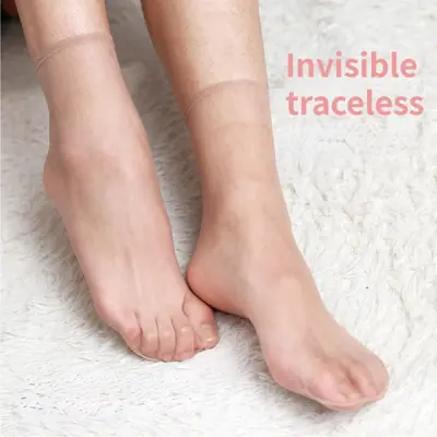 Image de Chaussettes Invisibles Ultra-Fines pour Femmes - 5 Paires Transparentes