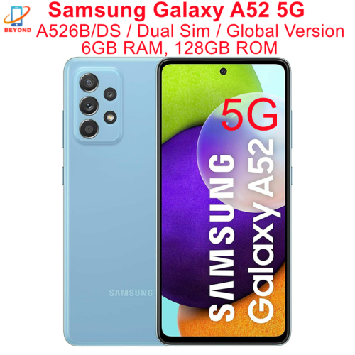 Image of Samsung Galaxy A52 5G Smartphone with 6.5-inch Display, 6GB RAM, 128GB Storage, Octa-Core Snapdragon Processor, NFC, Dual SIM, Global Version – Original