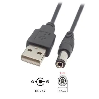 Image de Câble USB mâle vers DC 5V - Connecteur Angle 90°
