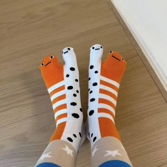 Image de Chaussettes Mi-Tube Drôles & Mignonnes - Style Dessin Animé