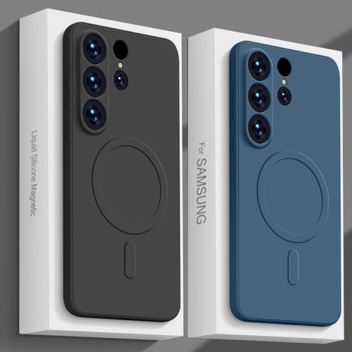 Afbeelding van Magnetische Telefoonhoes voor Samsung S25 Ultra & Meer – Vloeibaar Siliconen met Matte Finish