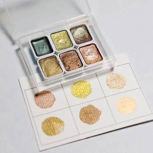 Image de Peinture Aquarelle 6 Couleurs - Set Artistique pour Ongles & Création