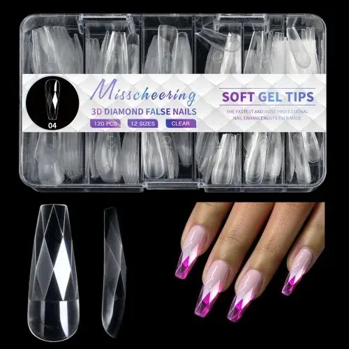 Image de Ongles Faux 3D Diamant - Élégance & Style en Un Clic