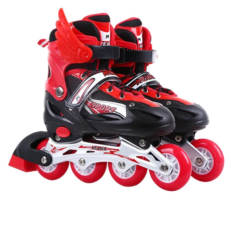 Imagen de Patines en Línea Ajustables con Ruedas LED para Niños y Niñas - Ideal para Actividades Al Aire Libre y Practicar Deporte