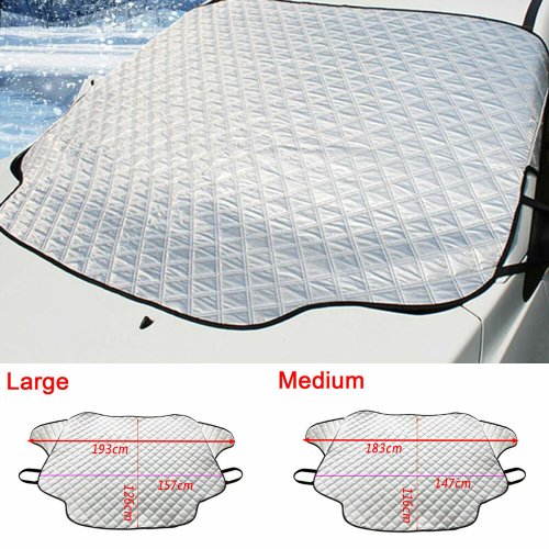 Imagen de Cubierta Magnética para Parabrisas delantero de Coche - Protector Anti-Hielo e Impermeable para Invierno con Diseño de Parasol