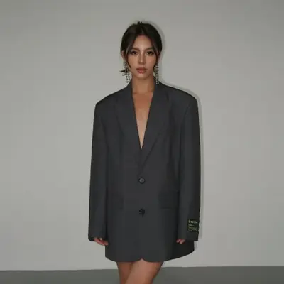 Image de Blazer Oversize Vintage Femme - Style Y2K & Décontracté