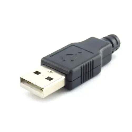 Image de Connecteur USB Type-A Mâle 2.0 - Prêt à Soudre