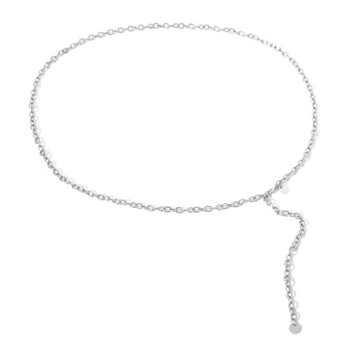 Imagen de Cinturón de cadena de lentejuelas para mujer, Mini vestido de Metal de moda, todo fósforo, ropa elegante informal, cinturón de cadena delgada