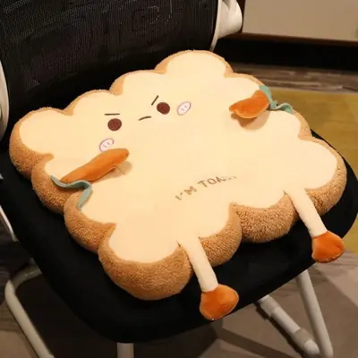 Image de Coussin Pain Grillé Mignon - Oreiller en Mousse à Mémoire de Forme
