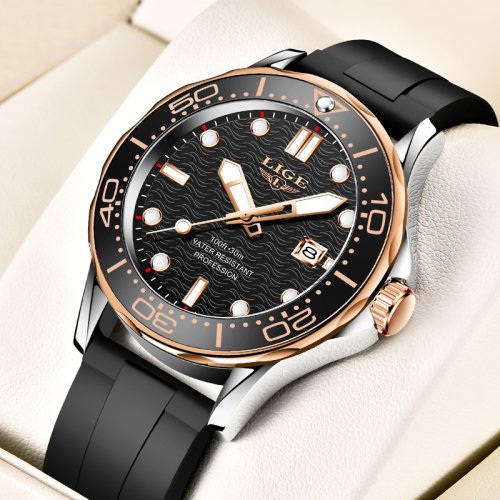 Image of 2025 LIGE New Business Mens Watches Top Brand Luxury Dive Watch For Men Waterproof Date Clock Sport Watch Relogio Masculino+Box