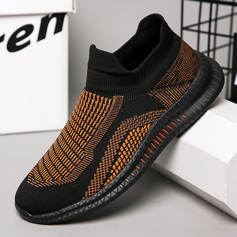 Zdjęcie Męskie buty do chodzenia outdoor – miękkie, elastyczne mokasyny w stylu casual, oddychające, wsuwane trampki rozmiar 39-48