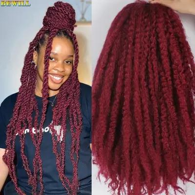 Image de Twists Marley Ombre 18 pouces - Cheveux Synthétiques pour Tresses